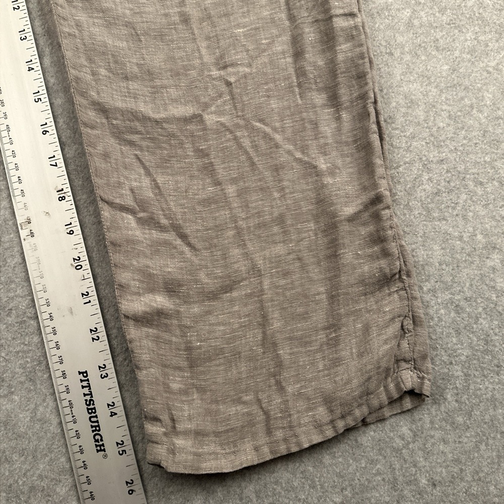 Flax Lightweight Linen Drawstring Pants in Taupe - Picture 6 of 10